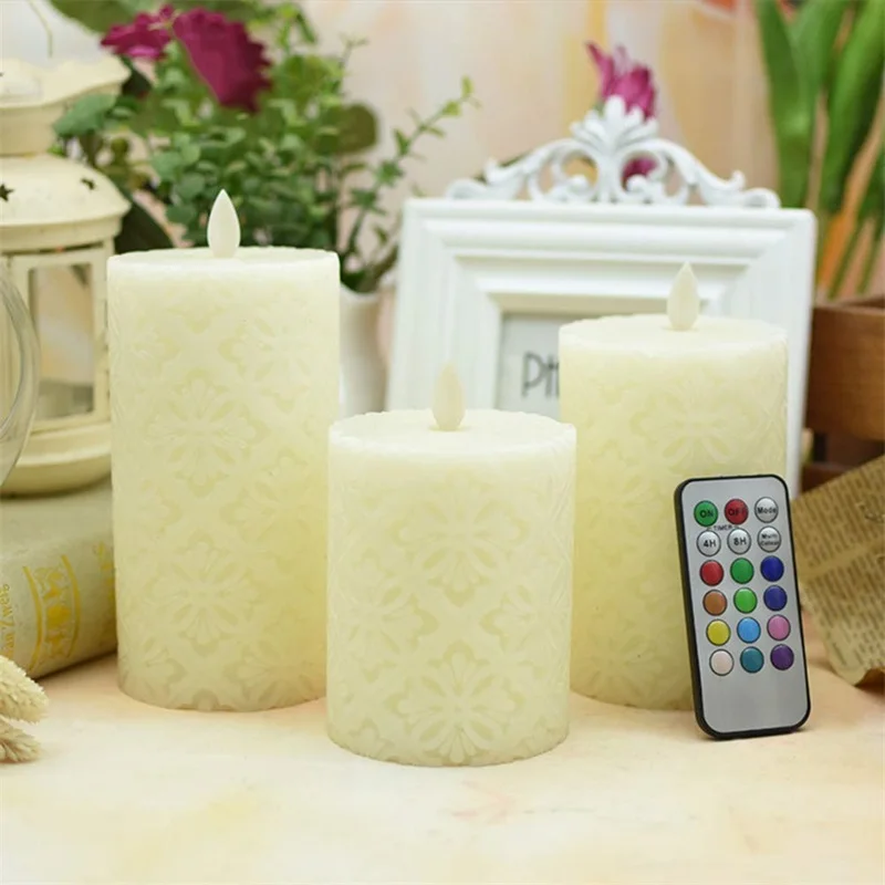 RGB LED Candles Light with Remote Control Electronic Flameless Candle Tealights Night Light for Home Wedding Party Decoration