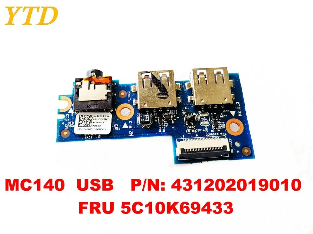 Оригинальная USB-плата для Lenovo MC140 аудио Плата USB PN 431202019010 FRU 5C10K69433 протестирована