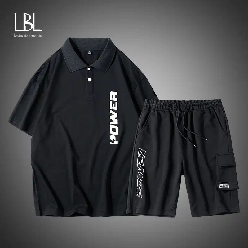 black and white polo tracksuit