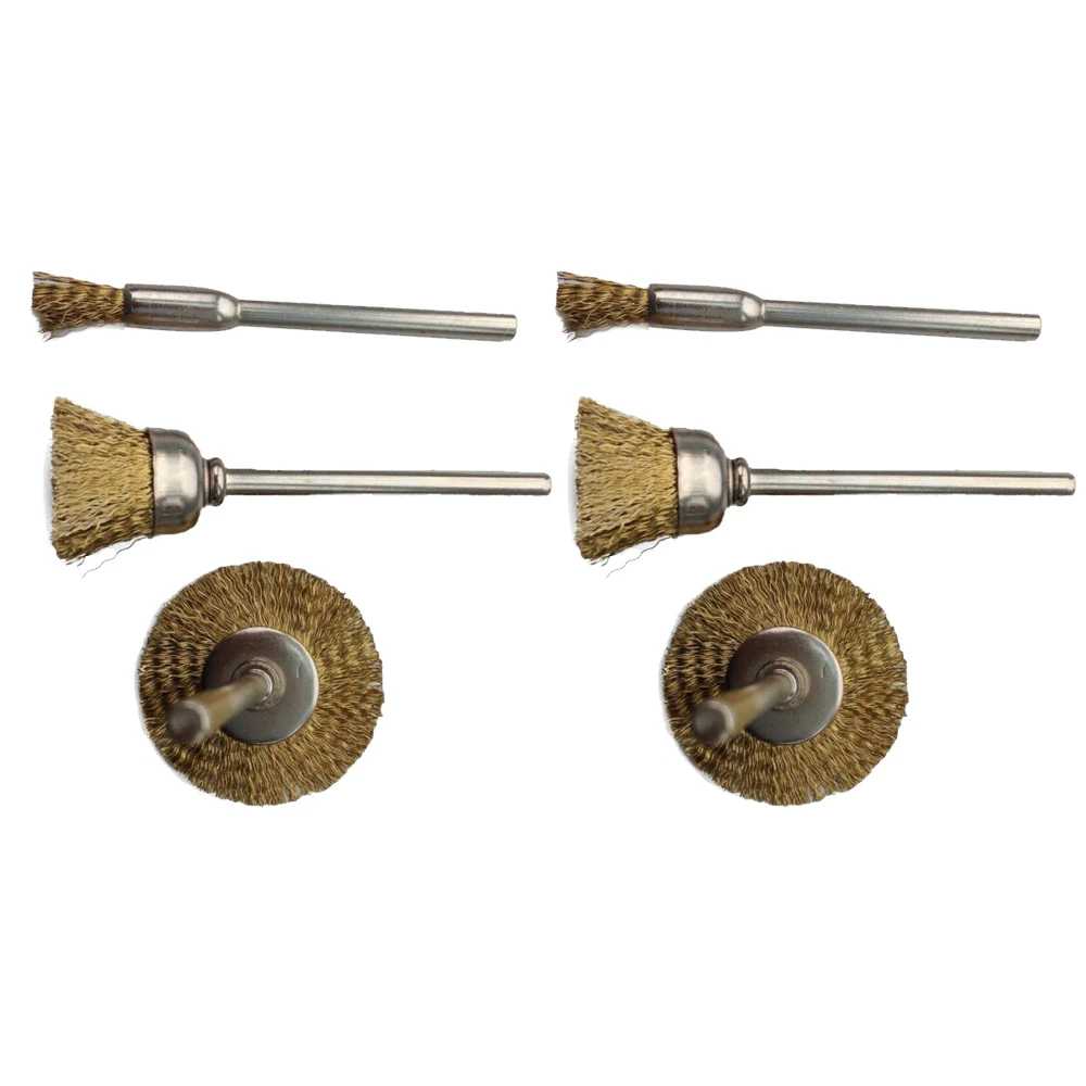 Abrasive Wheels Business 5 Inch Soft Brass Wire Wheels Copper Brush For
