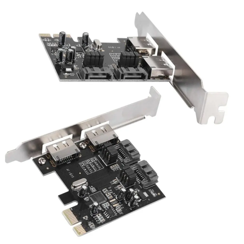 Настольный PCI-E для SATA3 PCI E SATA3.0 6 ГБ/сек. SSD Asmedia чип карты расширения ASM1061 с драйверами CD PCI-Express