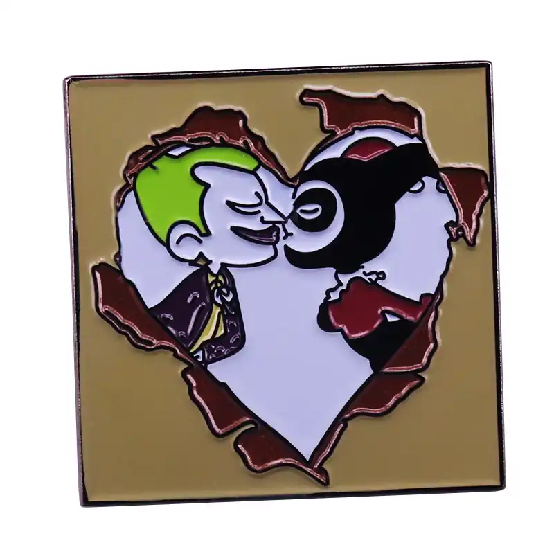 Harley Quinn Et Joker Broche En Email Fou Amour Broche Cadeau De Couple Aliexpress