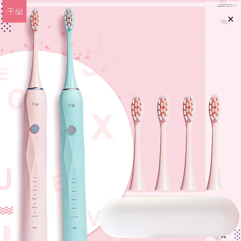 

Qianshan X1 Rechargeable Acoustic Couples Waterproof Small Head Soft Bristle Lazy Fully Automatic Electric Toothbrush