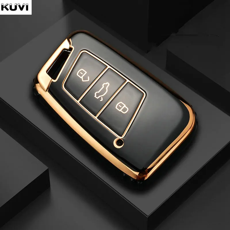 TPU Car Key Case Cover Bag For VW Volkseagen Passat B8 Magotan For Skoda Superb A7 Kodiaq Seat Shell Fob key case cover key case car key shell