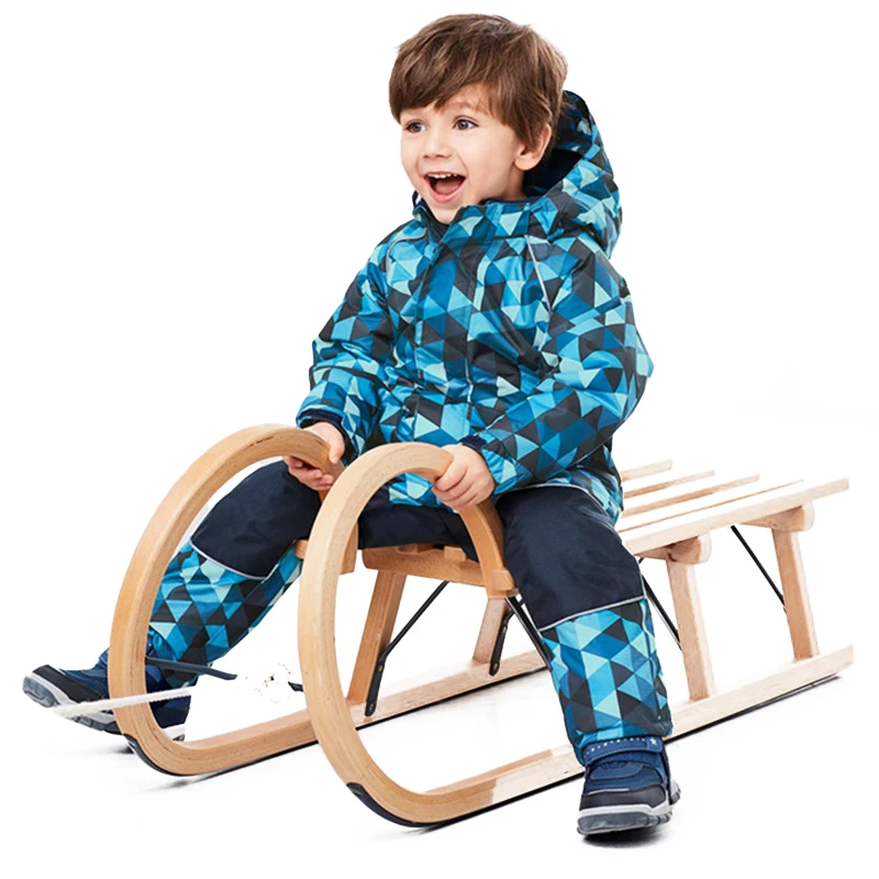 Children's ski clothes girls' one-piece baby boys winter warmth playing with snow jumpsuit windproof, waterproof and snow-proof