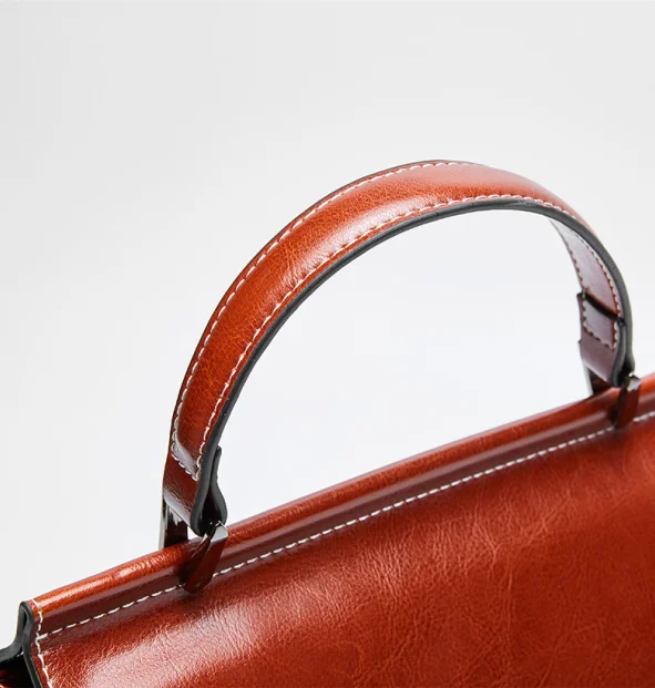 Cowhide lady's bag in summer leather bags women’s bags single shoulder sloping bag hand bag cowhide sloping straddle bags