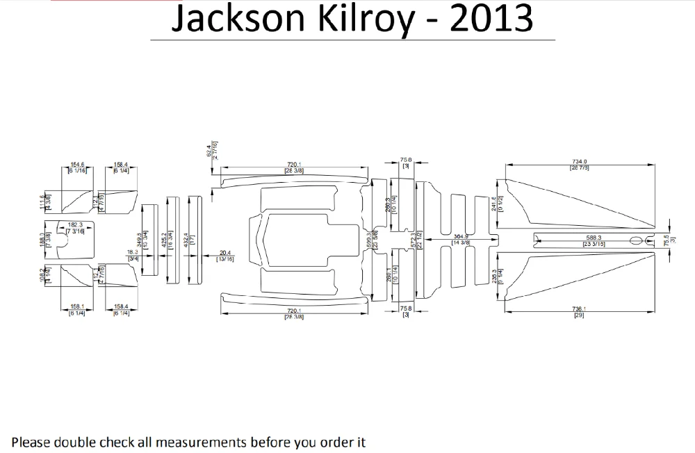 2013 Jackson Kilroy Каяк Лодка EVA настил КОВРИКИ НАБОР 1/4"