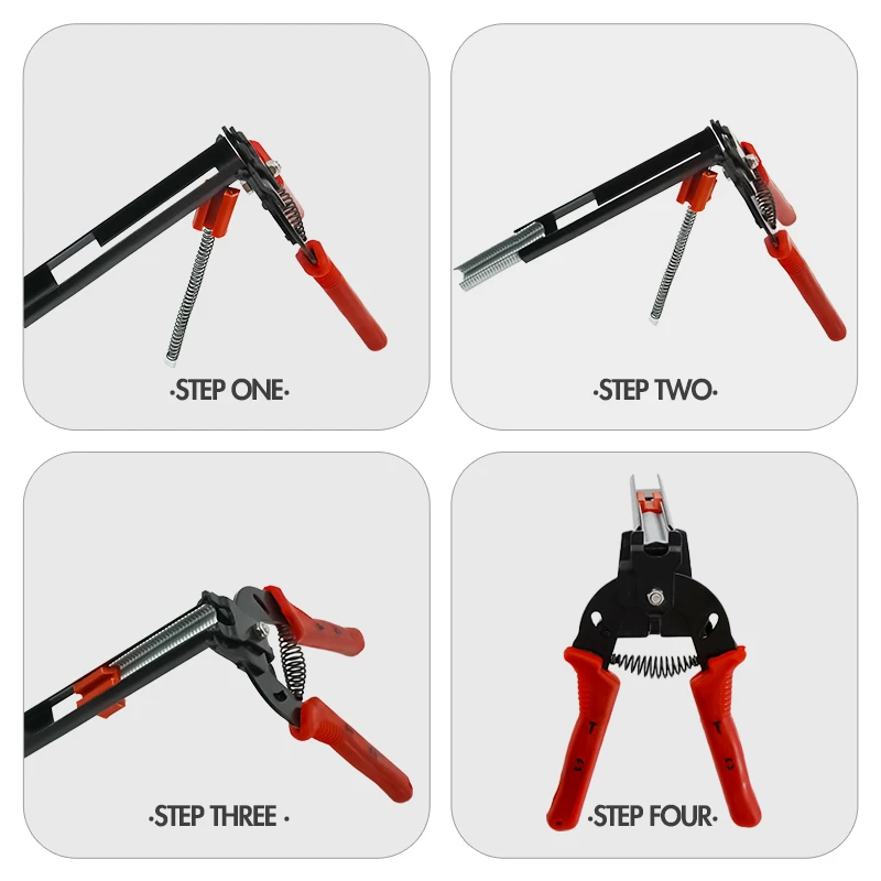 Hog Ring Plier Tool and 600Pcs M Clips Staples Chicken Mesh Cage Wire Fencing Caged Clamp Rabbit Cage Fixing Forceps animal cage clamp
