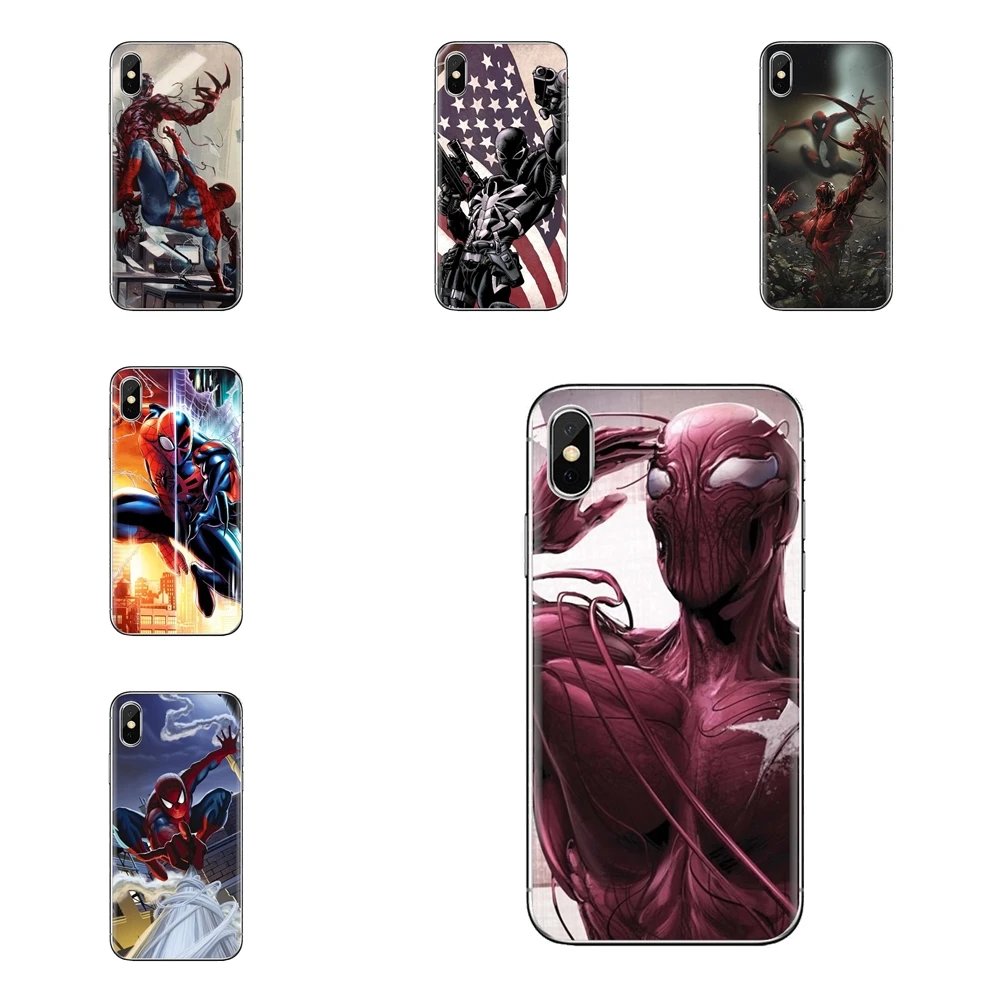 Американский Carnage Человек-паук Мягкий ТПУ чехол для телефона sony Xperia Z Z1 Z2 Z3 Z5 compact M2