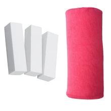 Набор из 4 предметов: подушка для отдыха, подушка для дизайна ногтей, Маникюрный уход, салон, мягкая колонна и 3 белых полировальных машины