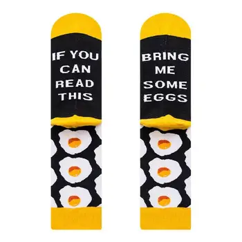 

Unisex Funny Saying Novelty Cotton Crew Socks IF YOU CAN READ THIS Cartoon Books Print Mid Tube Xmas Gift