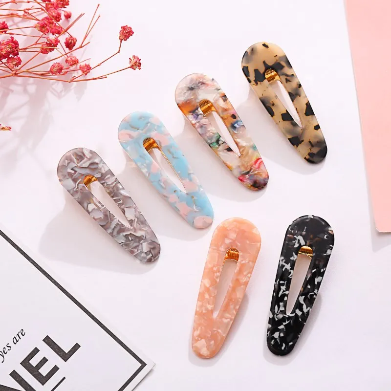 Fashion Hair Clip For Women Leopard Water Drop Duckbill Barrette