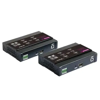 

Mirabox HDMI KVM Extender Extender 4K30HZ 4: 4: 4 Over UTP IP support Gigabit POC Network Switch up to 383ft Cat5e/6 to HDMI Rec