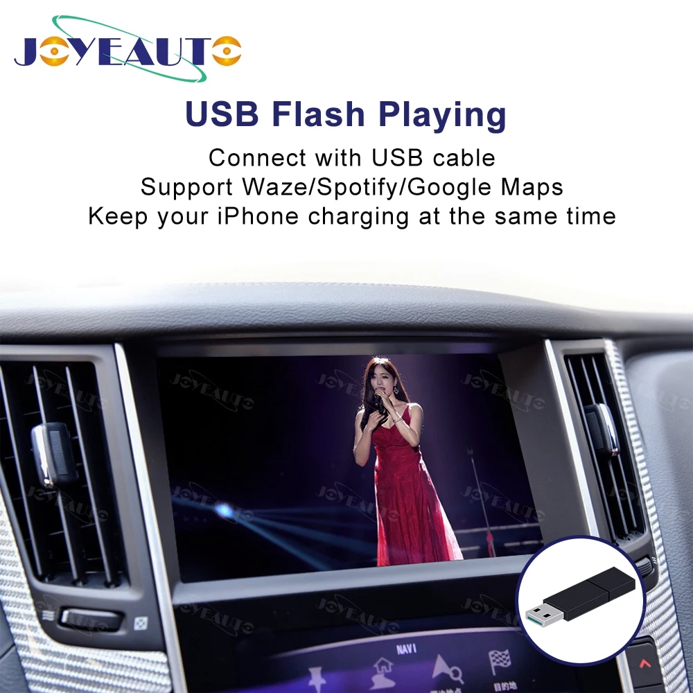 JoyeAuto 무선 애플 카플레이, 인피니티 8 인치 스크린, 2015 2019 Q50 Q60 Q50L QX50, 안드로이드 자동 미러 링크, 에어플레이