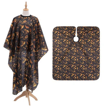 

2019 New Hairdressing Cloth Golden Pattern Apron Polyester Haircut Cape Wrap Hair Styling Design Supplies Salon Barber Gown