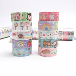 Ruban adhésif Washi, 1/18 pièces, dessin animé créatif, mignon, pour manuel, étudiant, enfant, cadeaux, fournitures scolaires et de bureau, vente en gros 