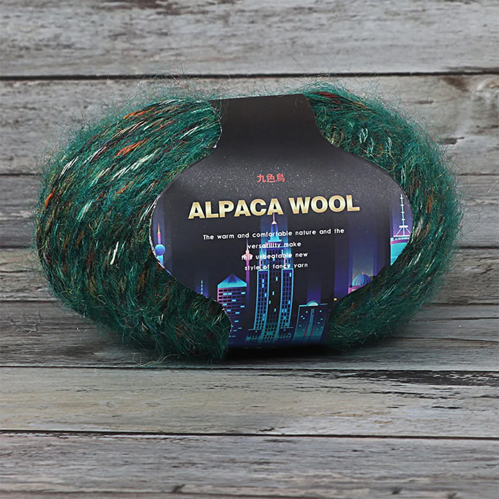 N Красочные Alpacawool ручной вязки пальто свитер шарф линии из толстой шерсти - Цвет: N
