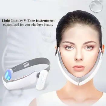 

V-Shape Face Lifting Massager Double Chin Removal LED Light Skin Tightening Belt Thin Face Massager suitable for women