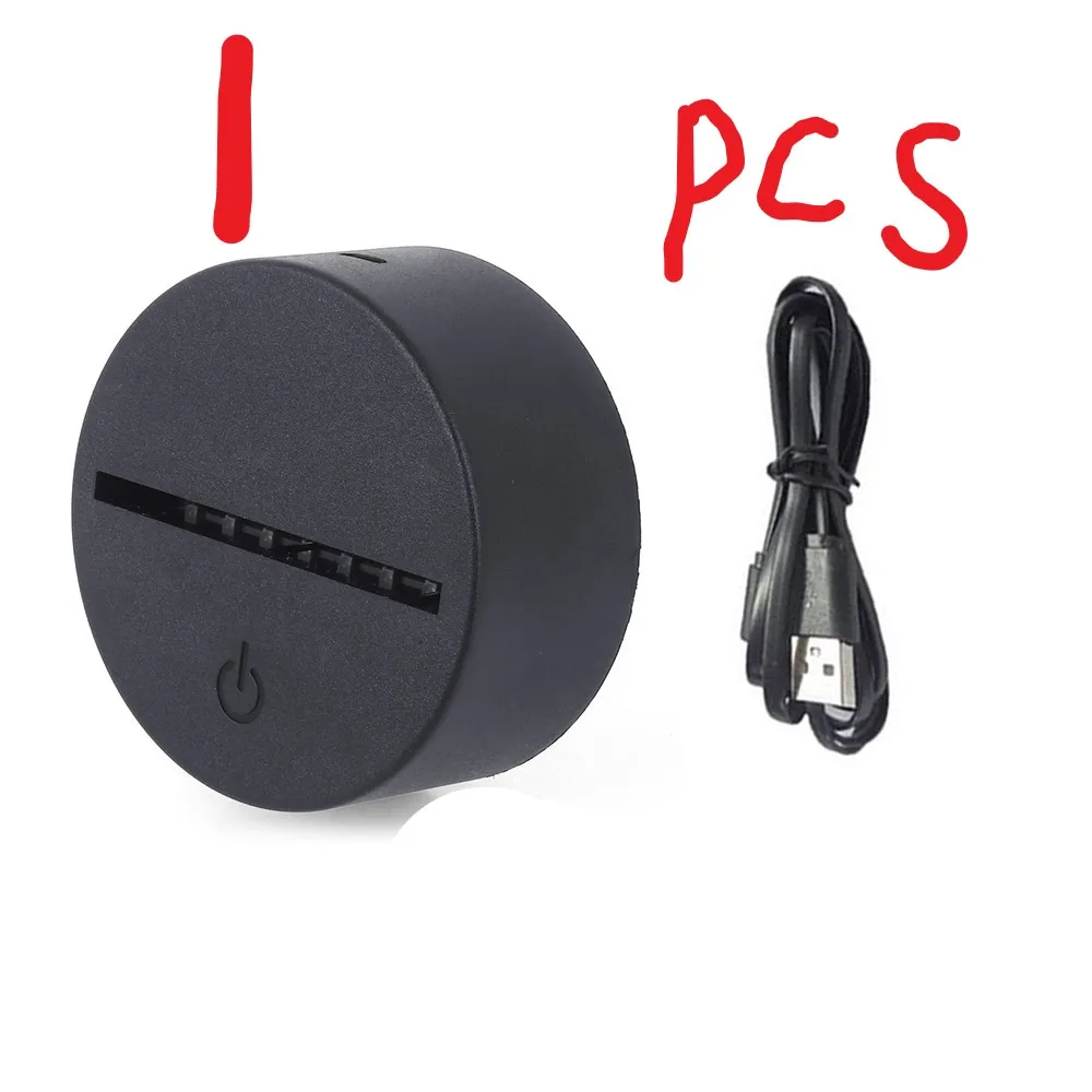 7 цветов USB кабель сенсорная подсветка для 3D светодиодного ночника сменный