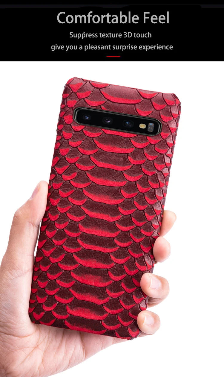 Чехол для телефона для Samsung Galaxy S6 S7 S8 S9 S10 Plus, Note 8, 9, 10, плюс кожи питона текстура для A20 A30 A50 A70 A5 A7 A8 чехол