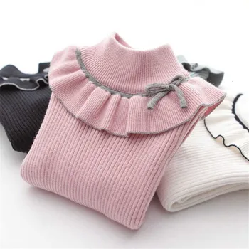 

Cotton Girls Sweater Baby Clothes 2019 New Winter Children's Sweater Girls' Jacket Knit Sweet Bow Children's Wear
