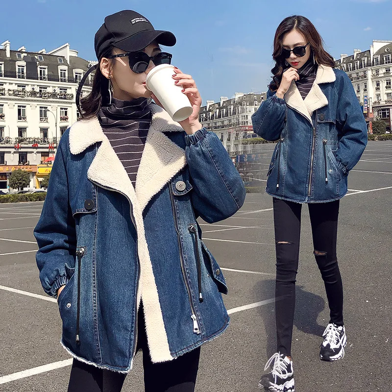 

Ozhouzhan Short Cowboy Cotton-padded Clothes Women's 2019 Autumn And Winter New Style Western Style Fashionable Short Slimming L
