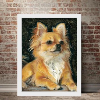 

1pc Dog Full Square Diamond Embroidery Cross Stitch Diamond Painting Animal Dog Needlework Diamond Mosaic Home Decor