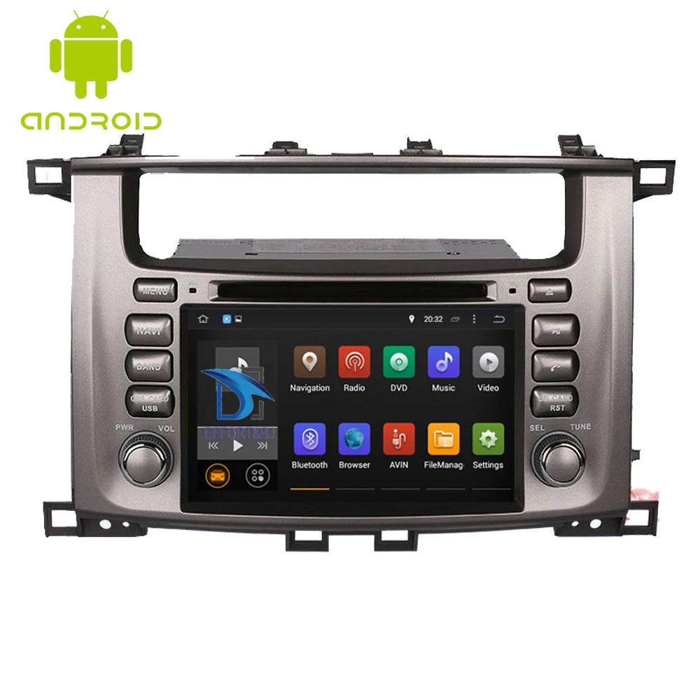 Android 9.0 8 Core Car GPS Navigation TOYOTA Land Cruiser 100/LC100/Lexus LX470 1998-2007 Autoradio Car radio player With DVD BT