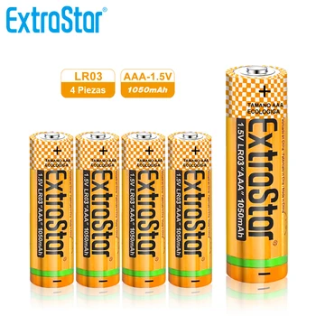

ExtraStar® Alkaline batteries “AAA” of 1.5 volt, 1050mAh, 4 PCs