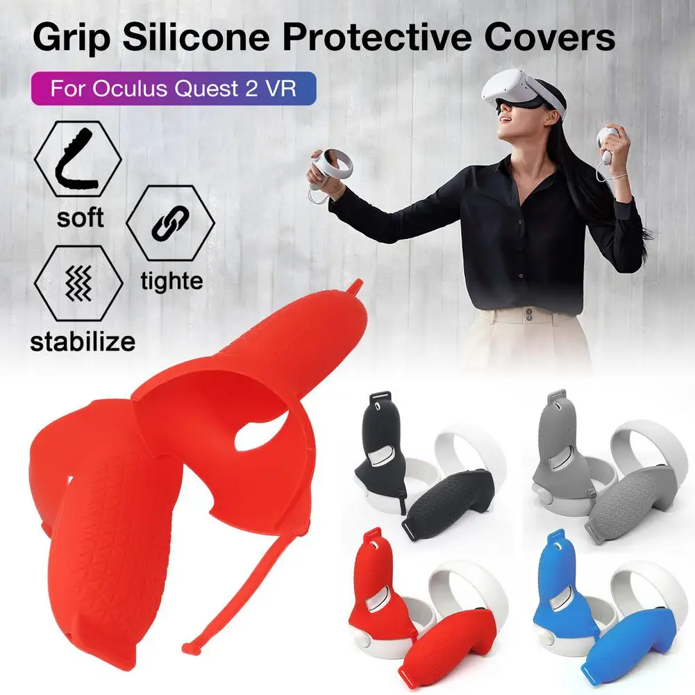 

VR Accessories For Oculus Quest 2 VR Controller Handle Grip Protector Cover Silicone Full Protective Sleeve For Oculus Quest2