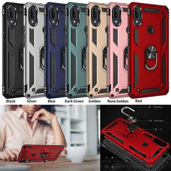 

100pcs/lot Anti-Shock Military Heavy Duty Hard Case with Ring Kickstand For Alcatel 3V 2019