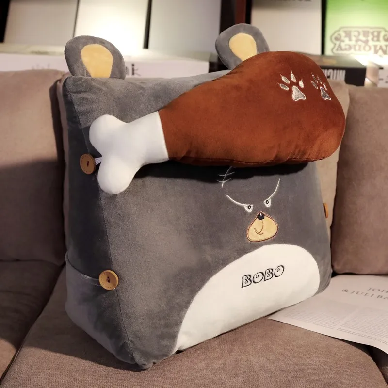 Nordic Triangle Sofa Cushion Bed Office Chair Large Cartoon Pregnant Women Waist Green Ins Cushion Gift Coussin Home Decor FK002 - Цвет: 38X38CM