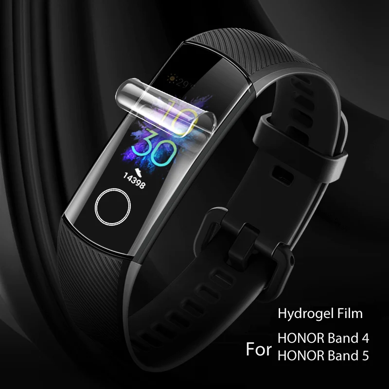 HONOR Band 4 5 Защитные пленки для honor Band 5/band 5i band 4/honor 4, Гидрогелевая пленка для бега, пленка против царапин для huawei band 3 4 pro/3e 4e - Цвет: HONOR Band 4 5