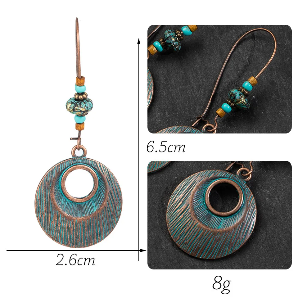 Vintage Ethnic Long Metal Leaf Big Drop Earrings for Women 2019 Bohemian Geometric Tassel Fringe Stones Women's Earring Jewelry  (14)