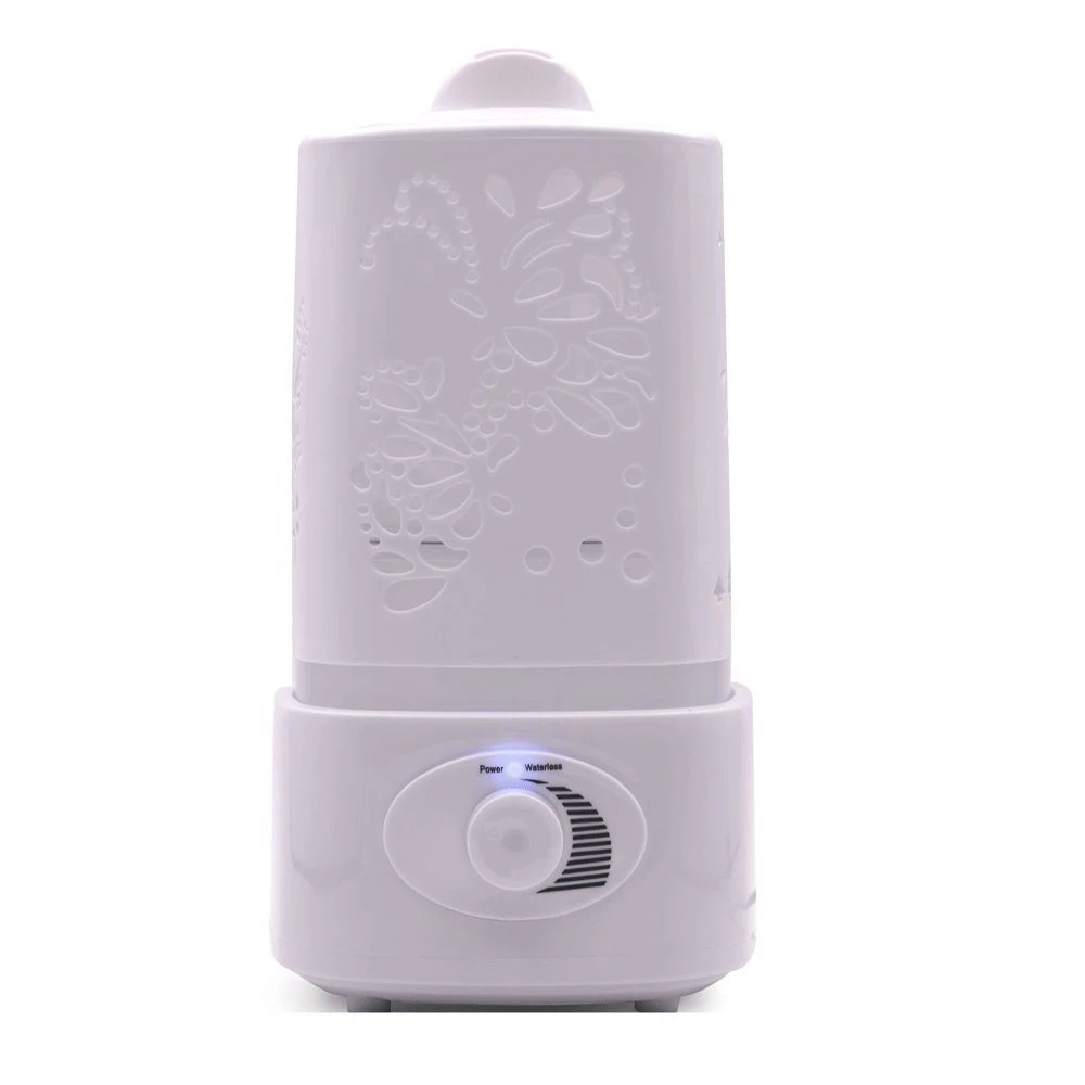 

B-White engraved ultrasonic humidifier, super quiet 7 color led light aromatreatment oil diffuser, suitable for home office 1.5l
