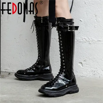 

FEDONAS Fashion Female Demi-Season Boots For Women 2020 Autumn Winter Platform Chunky Heels Shoes Woman Party Boots Boots