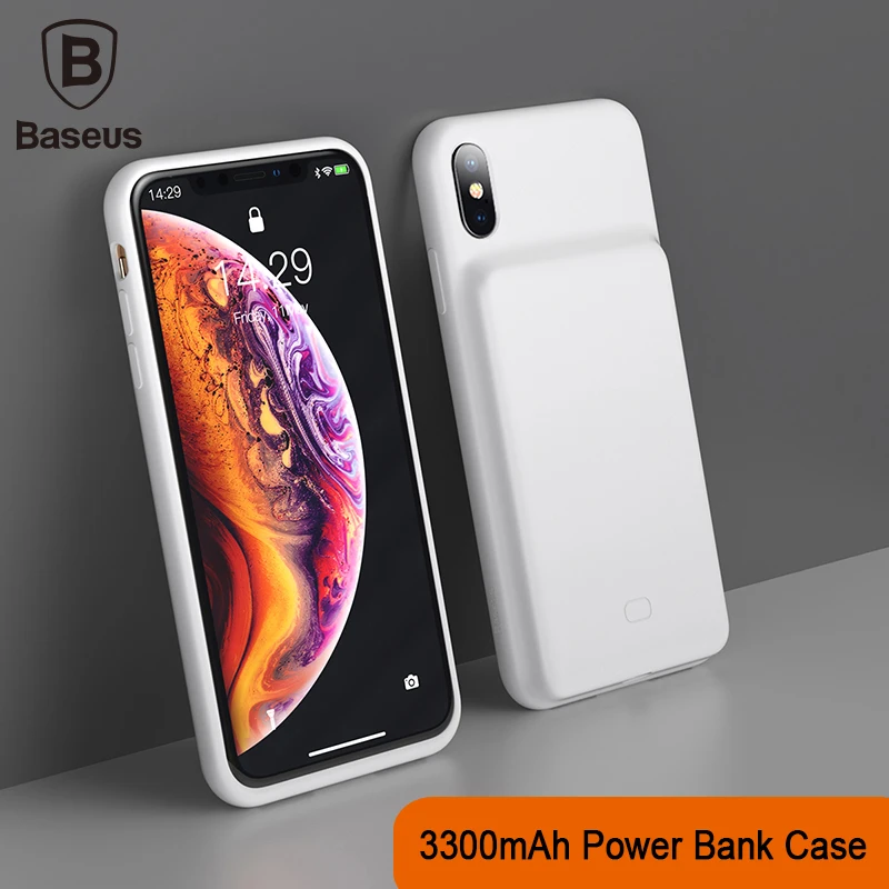 Baseus 3300mAh PowerBank Case Phone Charger For iPhone X/XS XR XS Max Battery Case Charger Case Mobi