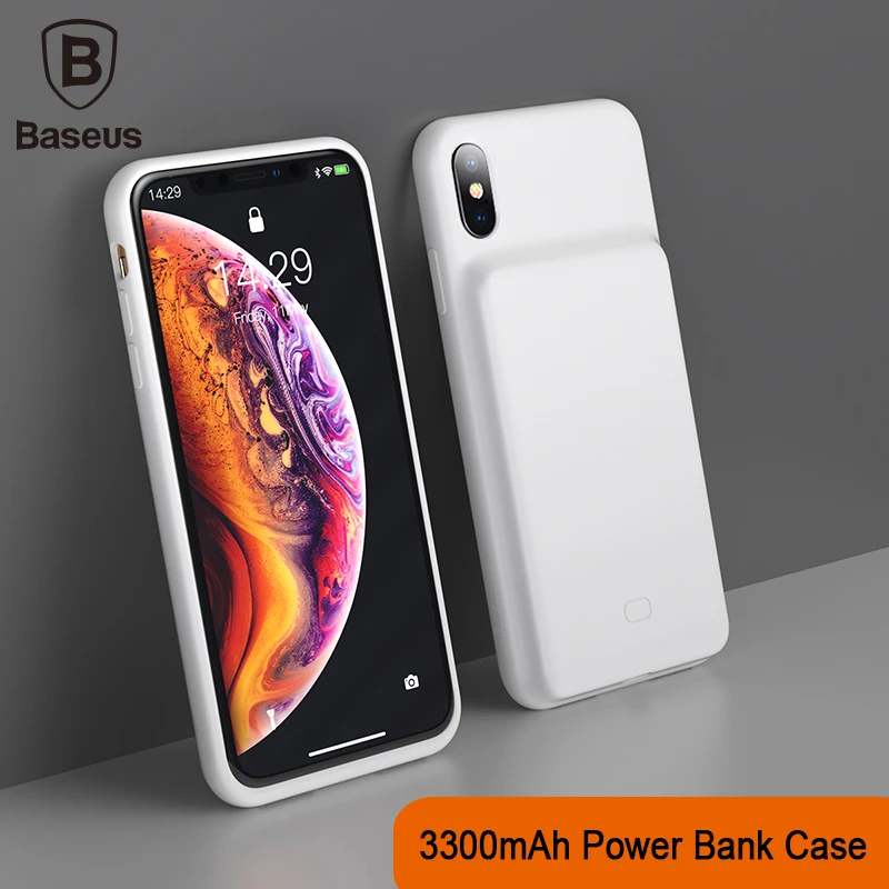 Tanie Baseus 3300mAh obudowa z power bankiem ładowarka do telefonu iPhone X XS XR XS Max obudowa baterii obudowa z ładowarką ładowarka do telefonu komórkowego