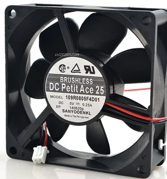 

Genuine 8025 5V 0.25A 109R0805F4D01 8CM 3 wire double ball cooling fan