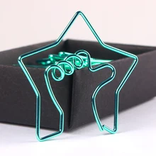 Trombone de couleur verte, 8 pièces/boîte, trombone de pouce en étoile, Clip de reliure de signet, accessoires de bureau, trombone, Clip Patchwork 