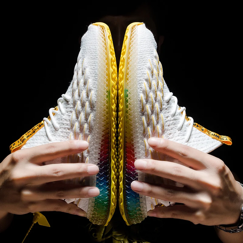 Модная мужская обувь; кроссовки Flyknit; дышащая Нескользящая Мужская обувь для бега; Повседневная Удобная обувь для тренировок; Прямая поставка; AODLEE