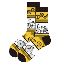 Socks Middle Santa And Socks Men's Claus Autumn Tube Men's Winter Socks Cotton Damp Snowflake Socks
