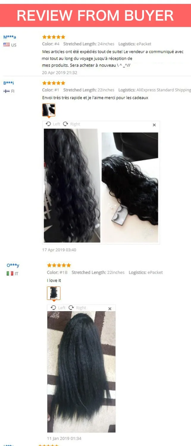 High Quality Apliques e perucas