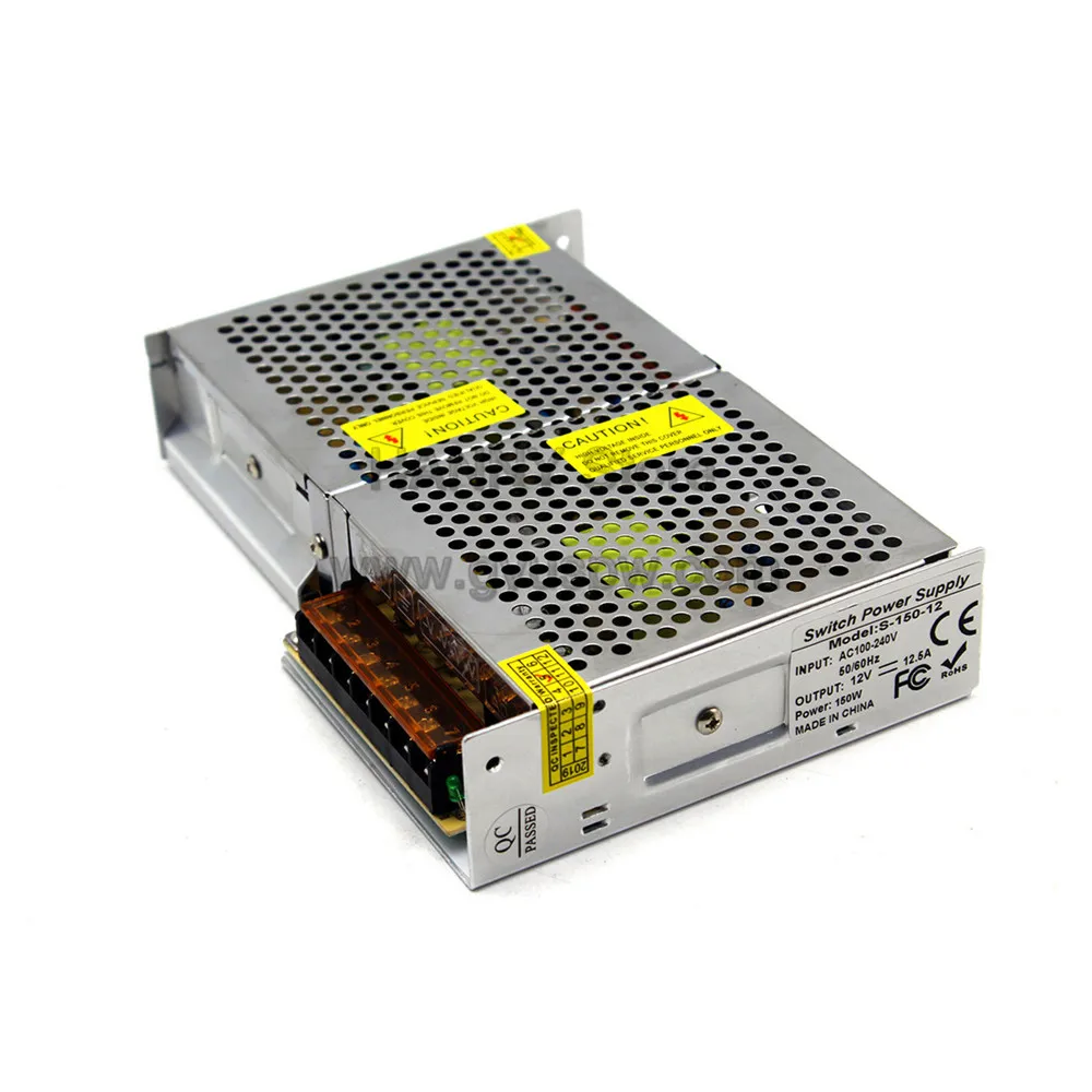 Мини-размер питания DC12V 12.5A 150 Вт светодиодный преобразователь драйвера AC100-240V в DC 12 В SMPS для CCTV полосы модули световой монитор