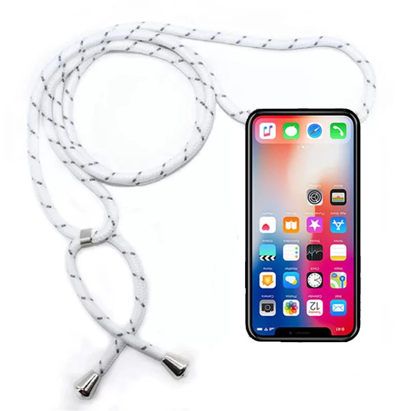 Strap Cord Phone Case for Xiaomi Mi Mi A2 A3 Lite Necklace Lanyard Carry Protective Phone Cover to Hang for Xiaomi Mi A1 Chain 