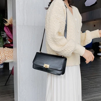 

PU Leather Crossbody Bags Small Solid Color Summer Lady Shoulder Handbags Female Simple Totes for Women 2020 Trend