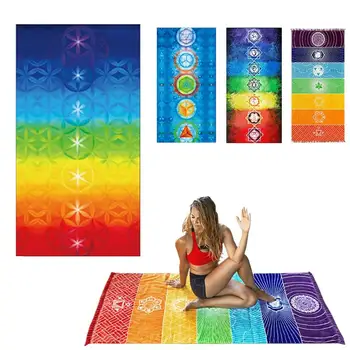

Rainbow Bedspread Tapestry Beautiful Convenient Yoga Mat Beach Mat Summer Mandala Blanket Economic Wall Boho Hanging