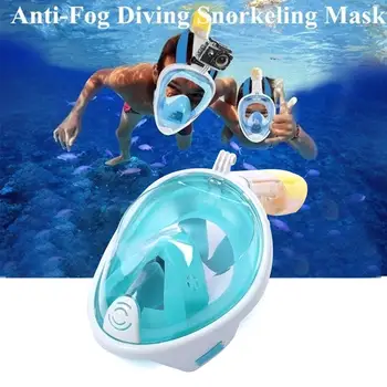 

Dry Submersible Mask Durable Anti Fog Full Face L / XL Natatorium Swimming Goggles Snorkel Swimming Mask Breathing Tool