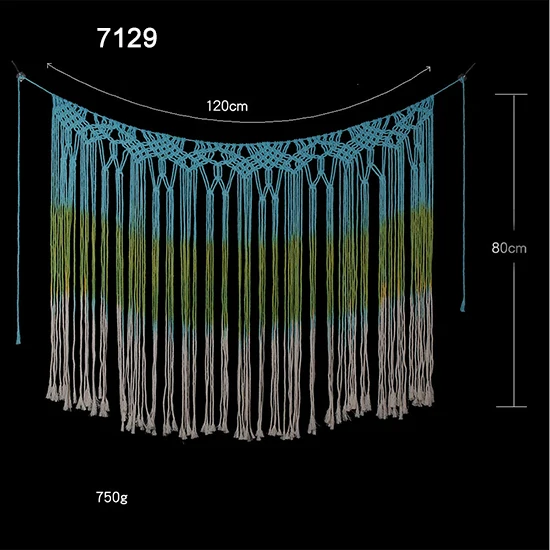 Богемский большой шик макраме тканый хлопковый гобелен ручной работы настенный ткань фермерский дом в Дортуар украшение дома Бохо Арт Деко - Цвет: 7129