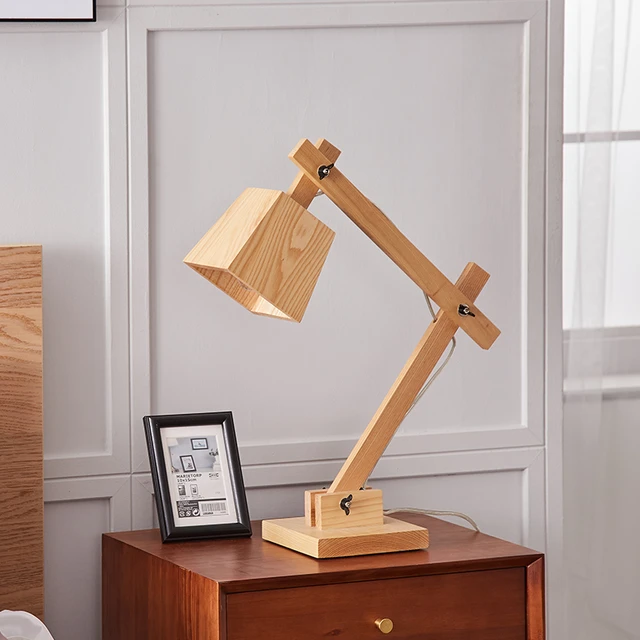 Lampe de chevet ou bureau en bois de haute qualité wooden